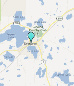 Map of Deerwood, IN hotels