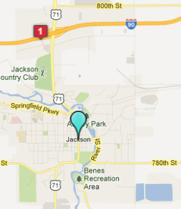 Map of Jackson, IN hotels