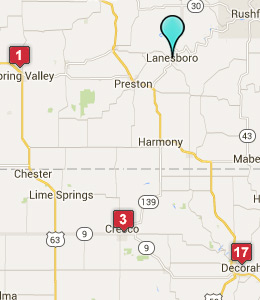 Map of Lanesboro, IN hotels