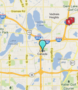 Map of Little Canada, IN hotels
