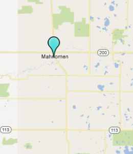 Map of Mahnomen, IN hotels
