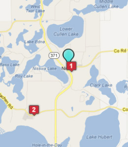 Map of Nisswa, IN hotels