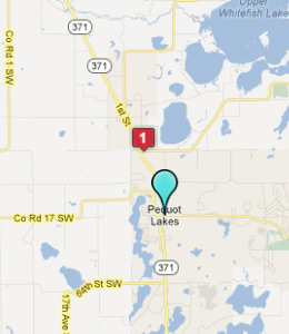 Map of Pequot Lakes, IN hotels
