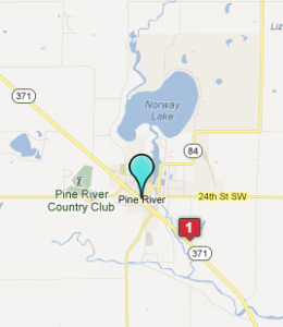 Map of Pine River, IN hotels