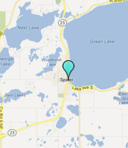 Map of Spicer, IN hotels