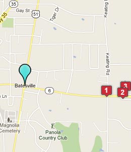 Map of Batesville, MS hotels