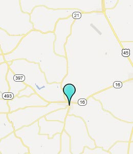 Map of De Kalb, MS hotels