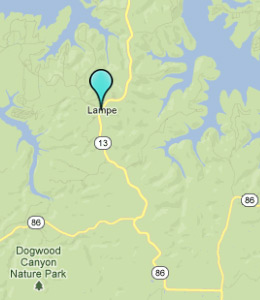 Map of Lampe, IN hotels