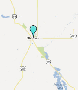 Map of Choteau, IN hotels
