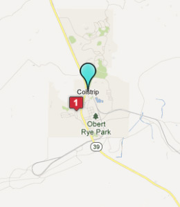 Map of Colstrip, IN hotels