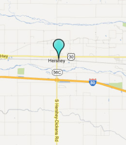 Map of Hershey, IN hotels