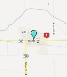 Map of Morrill, IN hotels