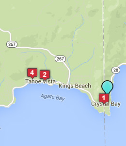 Map of Crystal Bay, NV hotels