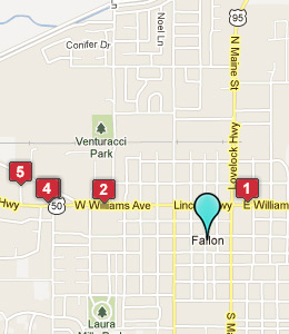 Map of Fallon, NV hotels