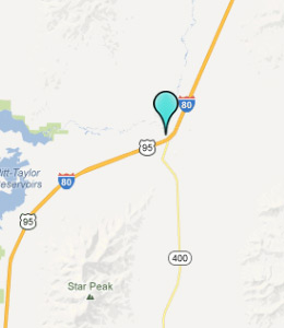 Map of Mill City, NV hotels