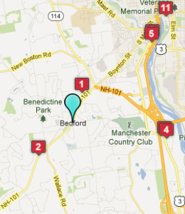Map of Bedford, IN hotels