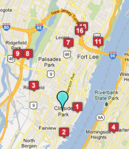 Map of Cliffside Park, IN hotels