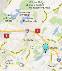 Map of Denville, IN hotels