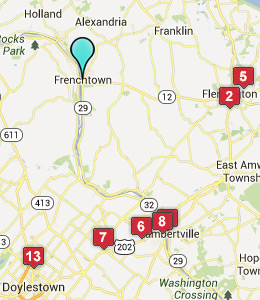 Map of Frenchtown, NJ hotels