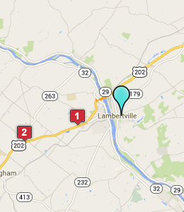 Map of Lambertville, NJ hotels