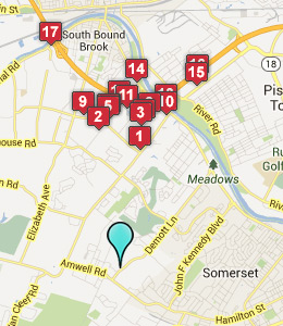 Map of Somerset, NJ hotels