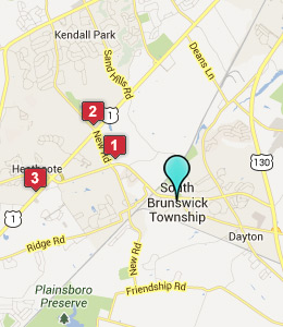 Map of South Brunswick, IN hotels