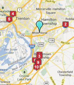 Map of White Horse, NJ hotels