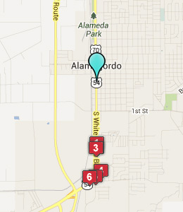 Map of Alamogordo, IN hotels