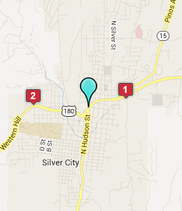 Map of Silver City, NM hotels