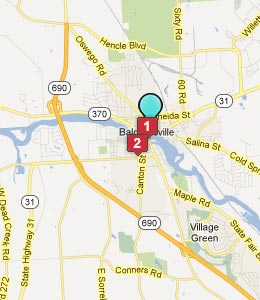 Map of Baldwinsville, NY hotels