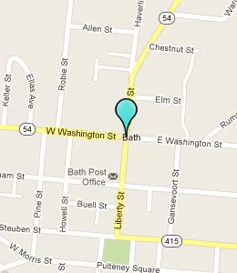 Map of Bath, NY hotels