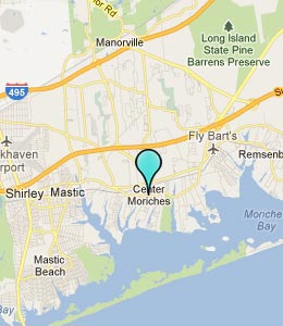 Map of Center Moriches, NY hotels