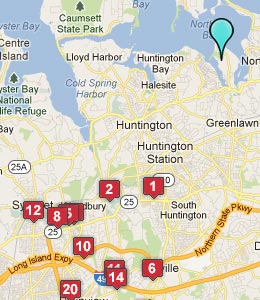 Map of Centerport, NY hotels