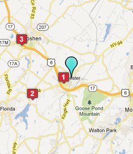 Map of Chester, NY hotels