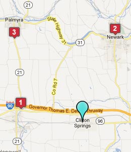 Map of Clifton Springs, NY hotels