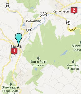 Map of Ellenville, NY hotels