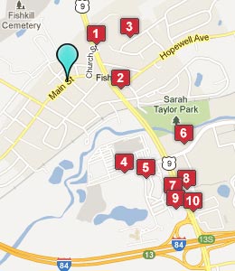 Map of Fishkill, NY hotels