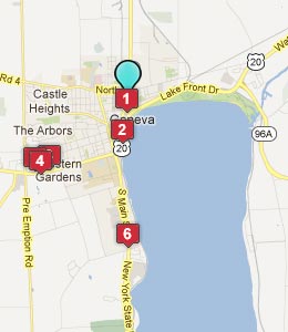 Map of Geneva, NY hotels
