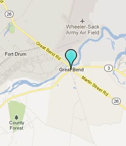Map of Great Bend, NY hotels