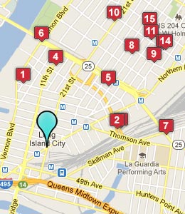 Map of Long Island City, NY hotels