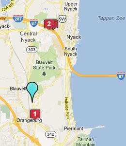 Map of Orangetown, NY hotels