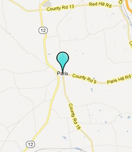 Map of Paris, NY hotels