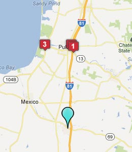Map of Parish, NY hotels