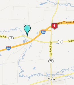 Map of Pembroke, NY hotels