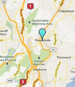 Map of Pleasantville, NY hotels