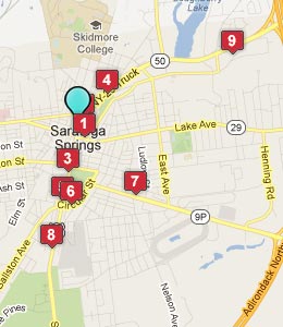 Map Of Hotels In Saratoga Springs New York