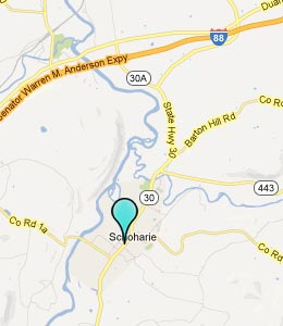 Map of Schoharie, NY hotels