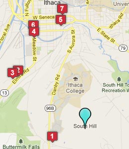 Map of South Hill, NY hotels
