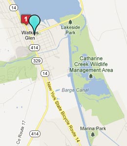 Map of Watkins Glen, NY hotels