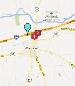 Map of Weedsport, NY hotels